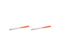Juego de 2 limas de acero inoxidable para coronación de trastes de guitarra, herramienta de borde de corte doble