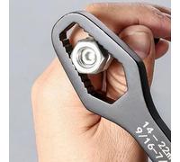 Juego de 2 llaves universales multifuncionales de doble extremo para tuercas de 3-17 mm/8-22 mm, longitud total de 150 mm y 160 mm para el hogar, garaje, reparación de automóviles, camiones, barcos y