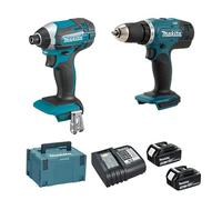 Juego de 2 máquinas 18V Li-Ion MAKITA DLX2141JX2 3Ah (DTD152 + DDF453)