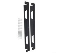 Juego de 2 o 4 soportes de pared de metal compatibles con cajas de herramientas para cajas de herramientas Stacktech para cargas pesadas, color negro para taller, garaje (2 unidades)