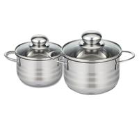 Juego de 2 ollas – FACKELMANN – Elo Brillant – Acero inoxidable – Libre de PFAS – 12 y 14 cm