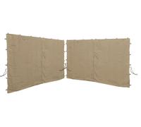 Juego de 2 paneles laterales beige para pérgola de 300x195 cm