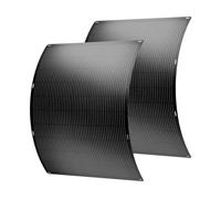 Habitat y Jardin - Juego de 2 paneles solares flexibles plug and play - 400w "Centro urbano" - Negro