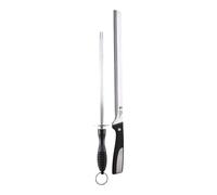 Juego de 2 piezas cuchillos jamonero + chaira acero inox sg-4362 san i