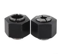 Juego de 2 pinzas de enrutador de 6,35 mm y 12 mm para Bosch 2610906283 2610906287 2610906284 DW621 DW618 DW616 de metal para herramientas eléctricas de repuesto
