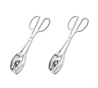Juego de 2 pinzas para ensalada (25,5 cm, perforadas, acero inoxidable) | Acero inoxidable 304, ergonómico, antideslizante, resistente al calor, apto para lavavajillas, para fiestas y