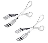 Juego de 2 pinzas para pasteles, acero inoxidable 18/8, 19,8 cm, aptas para lavavajillas