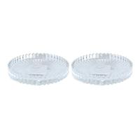 Juego de 2 Platos para Velas/Posavasos/portavelas/Posavasos de Cristal, Redondos, Transparentes/Transparentes, tamaño H/Ø Aprox. 1,5 x 10 cm