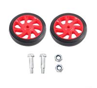 Juego de 2 ruedas giratorias de compresor de aire, juego de ruedas de repuesto antideslizantes para compresores de aire, ruedas resistentes con absorción de impactos (6 pulgadas) (6 pulgadas, rojo)