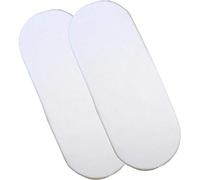 Juego de 2 sábanas para cesta de Moisés (30 x 74 cm), color blanco