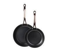 Juego de 2 sartenes ø20ø24cm aluminio forjado negro mate copper bergner