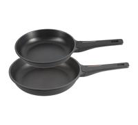 Juego de 2 Sartenes Ø20Ø24cm + Sartén Grill 28x28cm en aluminio fundido color Negro Copper Bergner BG 2Sar20F
