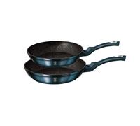 Juego de 2 sartenes con revestimiento de granito, 22/26 cm, marca BERLINGER HAUS, color aguamarina, modelo BH-1883f