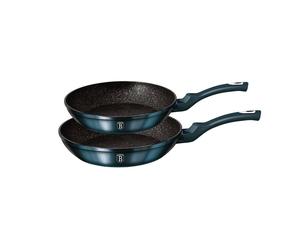 Juego de 2 sartenes con revestimiento de granito, 22/26 cm, marca BERLINGER HAUS, color aguamarina, modelo BH-1883f