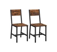 Juego de 2 Sillas de Comedor Sillas para Comedor Silla de Cocina Marrón Rústico