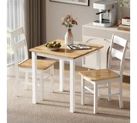 Juego de 2 sillas HOMCOM, sillas de cocina con respaldo, sin brazos, sillas de madera para sala de estar, para mesa de comedor, roble