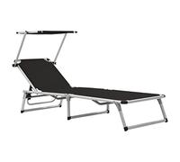Juego de 2 sillas plegables genéricas de aluminio Textilene | Techo y respaldo regulables, capacidad 110 Kg, ligero y compacto, para jardín de playa