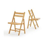 Silla plegable "Gran" de bambú, juego de 2 unidades, 78x44 cm