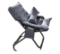 Juego de 2 sillones plegables modernos, sillas de salón de altura ajustable para sala de estar, dormitorio, oficina, balcón, cómoda solución de asiento gris