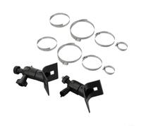 Juego de 2 soportes de montaje para cámara de seguridad EufyCam S340 2C 1 para arlo Pro, soporte de techo de pared flexible con tornillos, color negro