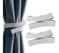 Juego de 2 soportes metálicos para cortinas, resistentes, para colgar cortinas