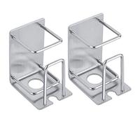 Juego de 2 soportes para cepillo de dientes de pared para vasos de acero inoxidable autoadhesivo para baño, soporte eléctrico para cepillo de dientes cubierta de ventosa para el hogar, hotel
