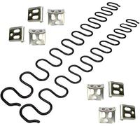 Juego de 2 soportes para rollos de papel higiénico, con 8 clips en forma de S y kit de reparación, diámetro de 40 mm