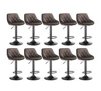 Juego de 2 taburetes de bar modernos de terciopelo con respaldo acolchado, sillas altas para cocina, bar u oficina, color gris claro