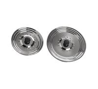 Juego de 2 tapas de acero inoxidable 16/18/20 y 22/24/26 cm - Tapas sartenes universales - Tapa sarten y olla - Tapaderas para sartenes y cacerolas