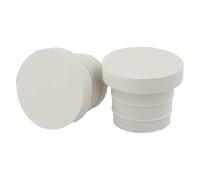 Juego de 2 topes protectores de goma para escalera de piscina, 5 x 4,5 x 4 | Protege tu escalera de piscina y el entorno para superficies del desgaste con una instalación simple y sin herramientas.