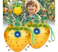 Juego de 2 trampas para avispas, abejas, trampa para insectos, de plástico, para colgar, nido de avispas, trampa para mosquitos, para exteriores (B)