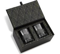 Juego de 2 vasos de whisky de cristal en un elegante estuche de regalo