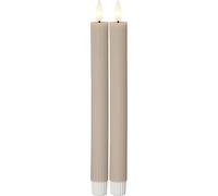 Juego de 2 velas LED Flame Stripe de cera