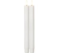 STAR TRADING Vela LED Flamme tira LED, blanca, 25 cm, pila de cera set de 2