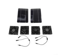 Juego de 2 ventiladores solares de escape para exteriores, ventiladores duales de 12 V con paneles solares, solución de ventilación impermeable IP65 para invernadero, RV, casa de mascotas (BSY-528