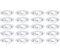 Paulmann 99997 Luminaria empotrable LED juego de 20 uds. orientable 82 mm 70° 20 x 4,8 W 20 x 450 lm 230 V 3000 K blanco mate