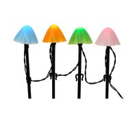 Juego de 20 luces led de navidad con forma de seta, multicolor y 8 fun