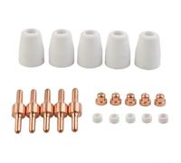 Juego de 20 piezas consumibles para cortadores de plasma CUT40/50, electrodos y boquillas compatibles con quemadores pt-31, L-TEC, JG-40 y WSD-LG40