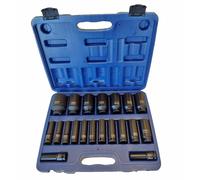 Juego de 20 piezas de llaves de impacto 1/2' silver, herramientas robu