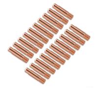 Juego de 20 puntas de contacto MB15AK para soplete de soldadura MIG, tamaño de rosca M6 x 25 mm, diámetro 0, 6, 0, 8, 1 0 mm, adecuado para múltiples tipos de sopletes de soldadura (1,0 mm)