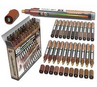 Juego de 22 Marcadores de Pintura Acrílica Pro Colour Series - Set de 3 mm Mediano para Roca, Tazas de Vidrio, Madera, Metal, Plástico, Lienzo - Bricolaje, No Tóxico, a Base de Agua