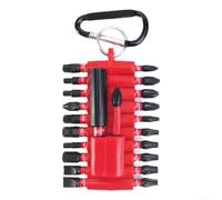Juego de 22 puntas de destornillador eléctrico de acero para mayor durabilidad con soporte de brocas y estuche de almacenamiento compacto (D (A (mixto))