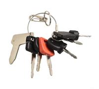 Juego de 24 llaves de encendido para maquinaria de construcción, compatible con JLG, CAT, JCB, para Kubota, excavadora y cargadora, hecho de metal resistente y plástico, con llaveros para un