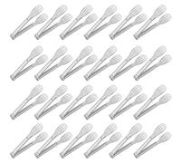 Juego de 24 pinzas de acero inoxidable para la cocina, de 17,8 cm, aptas para lavavajillas