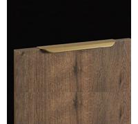 Juego de 25 tiradores para muebles, perfil de aluminio, acabado dorado satinado, dimensiones: 97 x 1155 x 40 mm