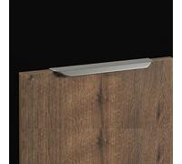 Juego de 25 tiradores para muebles, perfil de aluminio, distancia entre agujeros 97x1155x40 mm, acabado níquel satinado