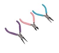 Juego de 3 alicates de joyería de acero con alto contenido de carbono, resistentes a la corrosión, alicates diagonales de punta redonda y punta redonda para hacer joyas DIY,