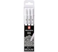 Juego de 3 bolígrafos blancos Gelly Roll Basic Sakura en estuche