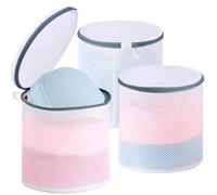 Juego de 3 bolsas de lavado reutilizables con cremallera oculta