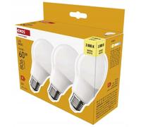 Juego de 3 bombillas LED de bajo consumo E27, luz blanca cálida, 9,4 W, 806 lm